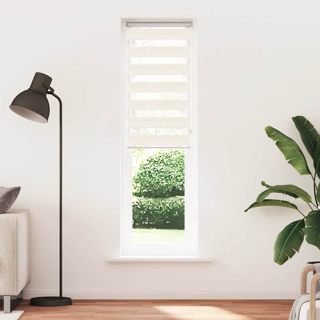 Doppelrollo Marmorbeige 55x200 cm Stoffbreite 50,9 cm Polyester