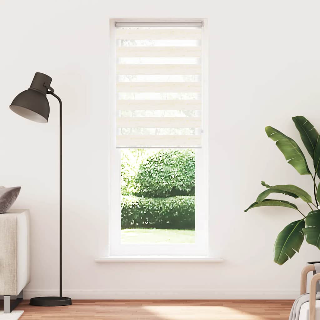 Doppelrollo Marmorbeige 85x200 cm Stoffbreite 80,9 cm Polyester