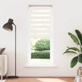 Doppelrollo Marmorbeige 90x200 cm Stoffbreite 85,9 cm Polyester