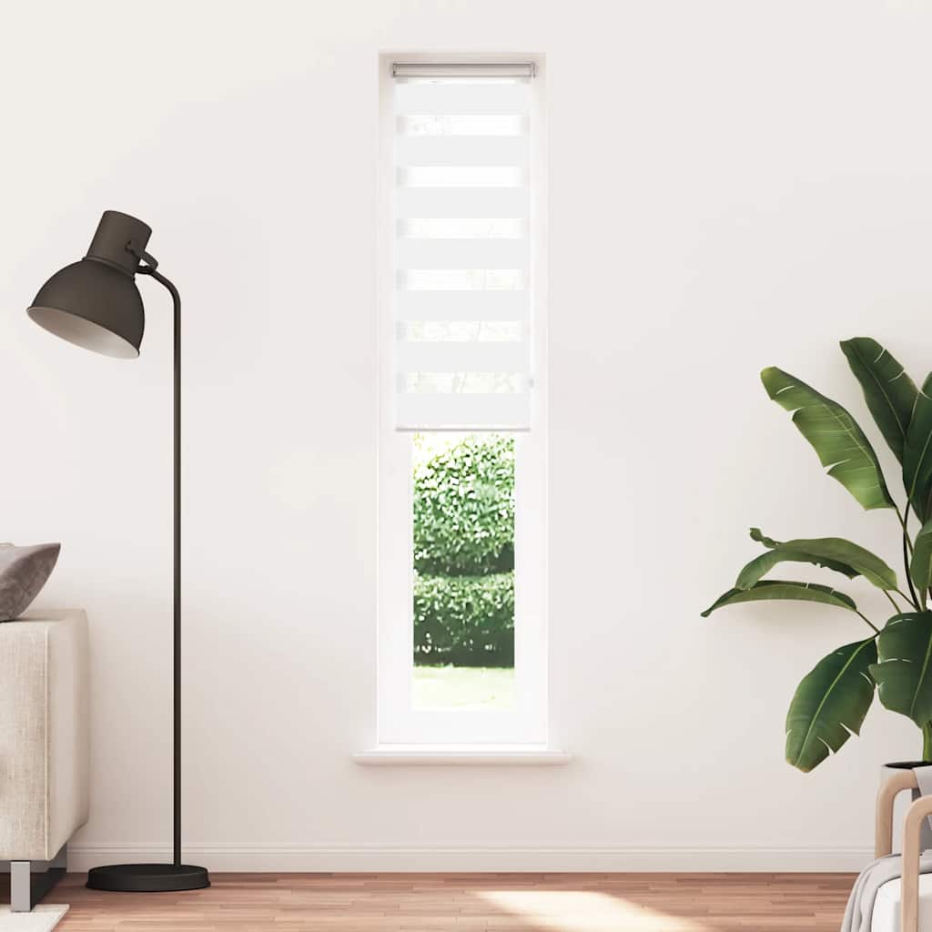 Doppelrollo Weiß 45x200 cm Stoffbreite 40,9 cm Polyester