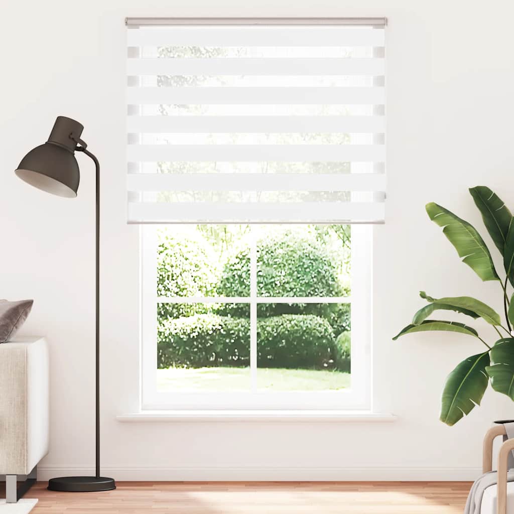 Doppelrollo Weiß 140x200 cm Stoffbreite 135,9 cm Polyester