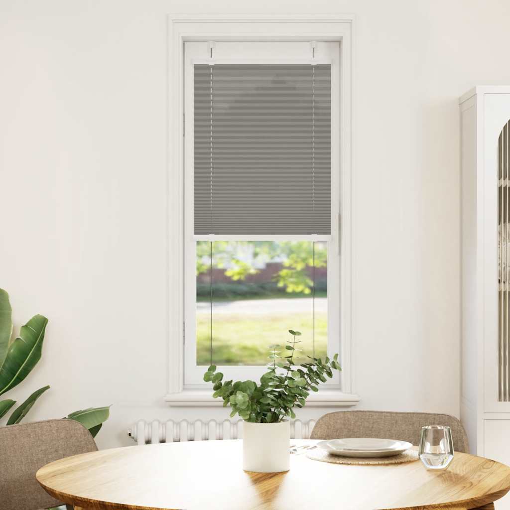 Plissee Anthrazit 45x100 cm Stoffbreite 44,4 cm Polyester