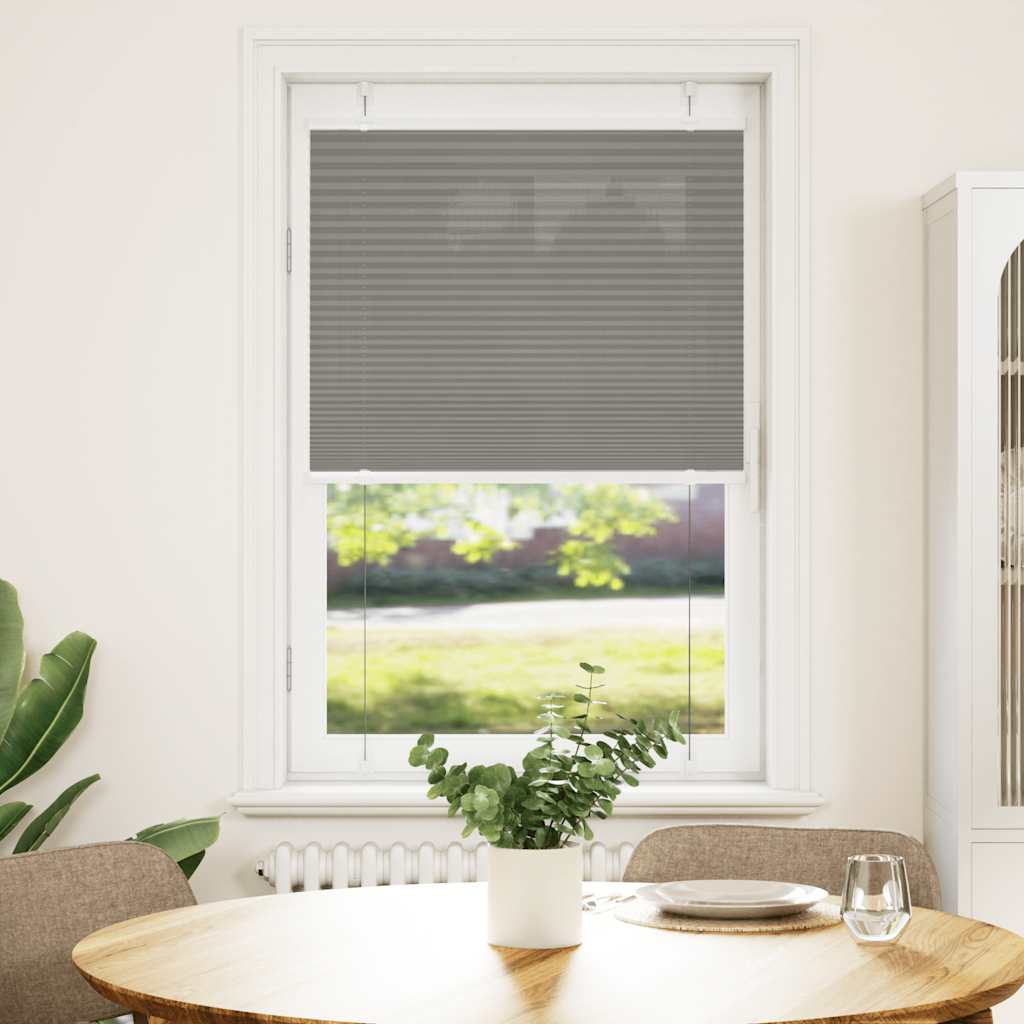 Plissee Anthrazit 80x100 cm Stoffbreite 79,4 cm Polyester
