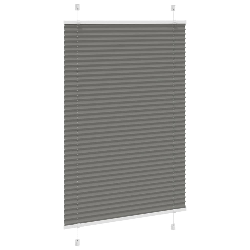 Plissee Anthrazit 85x100 cm Stoffbreite 84,4 cm Polyester