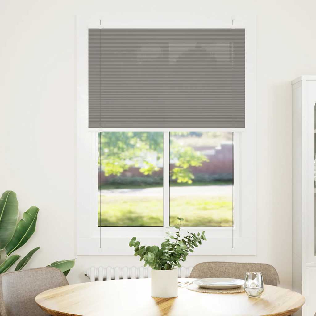 Plissee Anthrazit 90x100 cm Stoffbreite 89,4 cm Polyester