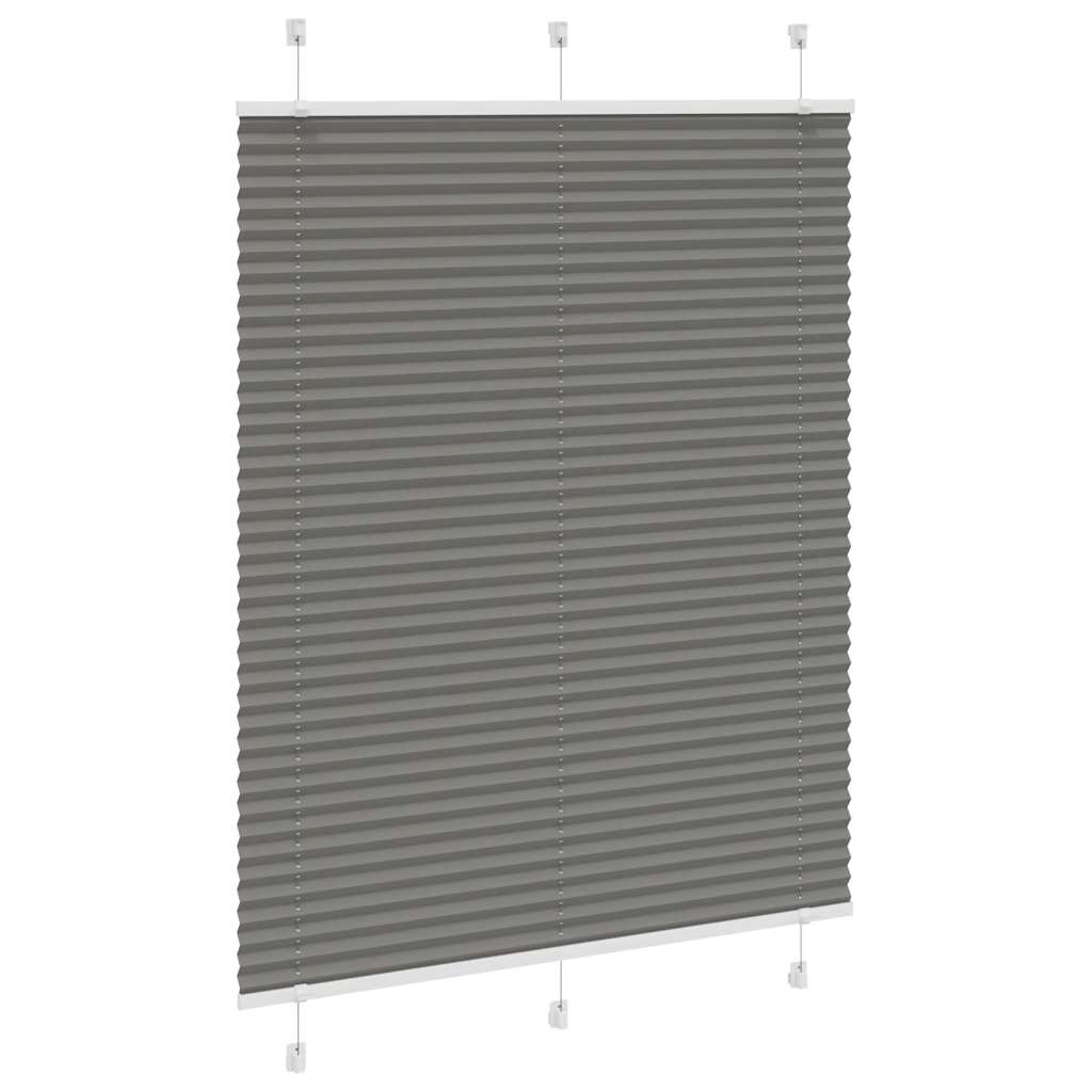 Plissee Anthrazit 105x100 cm Stoffbreite 104,4 cm Polyester