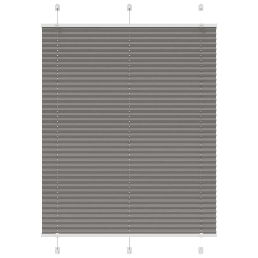 Plissee Anthrazit 110x100 cm Stoffbreite 109,4 cm Polyester
