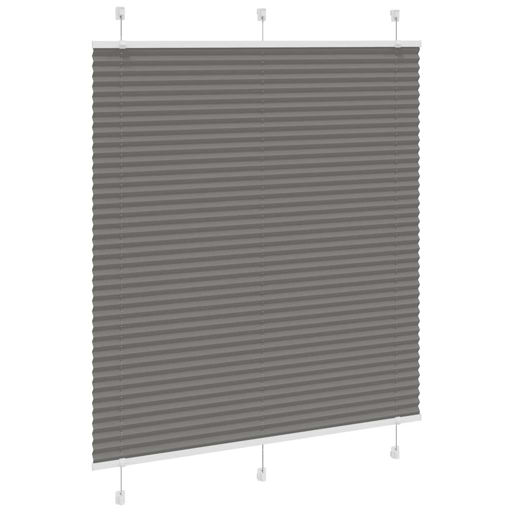 Plissee Anthrazit 115x100 cm Stoffbreite 114,4 cm Polyester