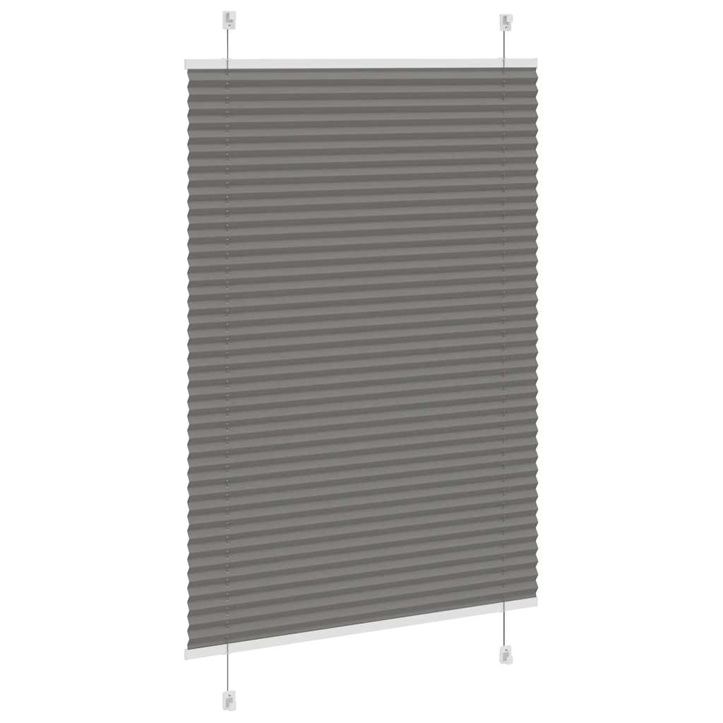 Plissee Anthrazit 85x150 cm Stoffbreite 84,4 cm Polyester