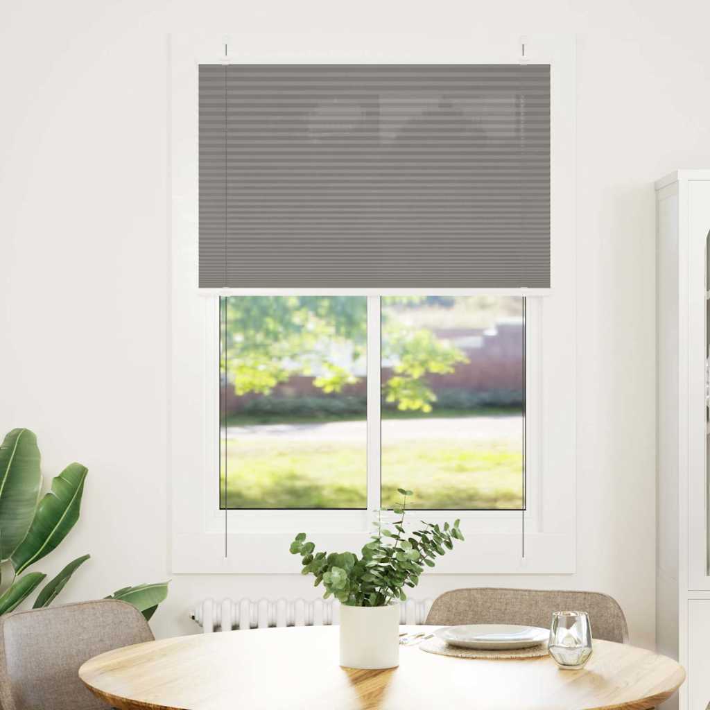 Plissee Anthrazit 95x150 cm Stoffbreite 94,4 cm Polyester