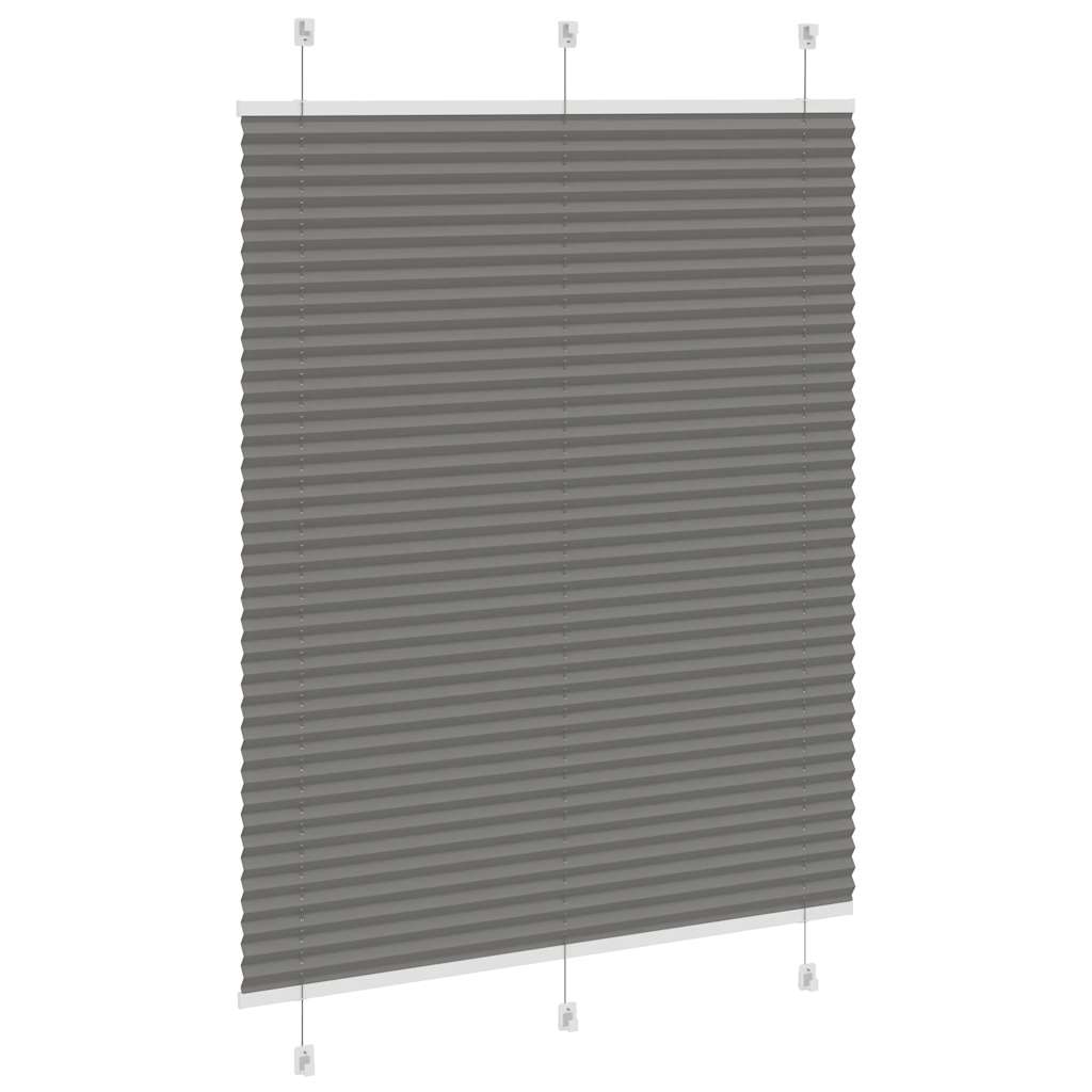 Plissee Anthrazit 110x150 cm Stoffbreite 109,4 cm Polyester