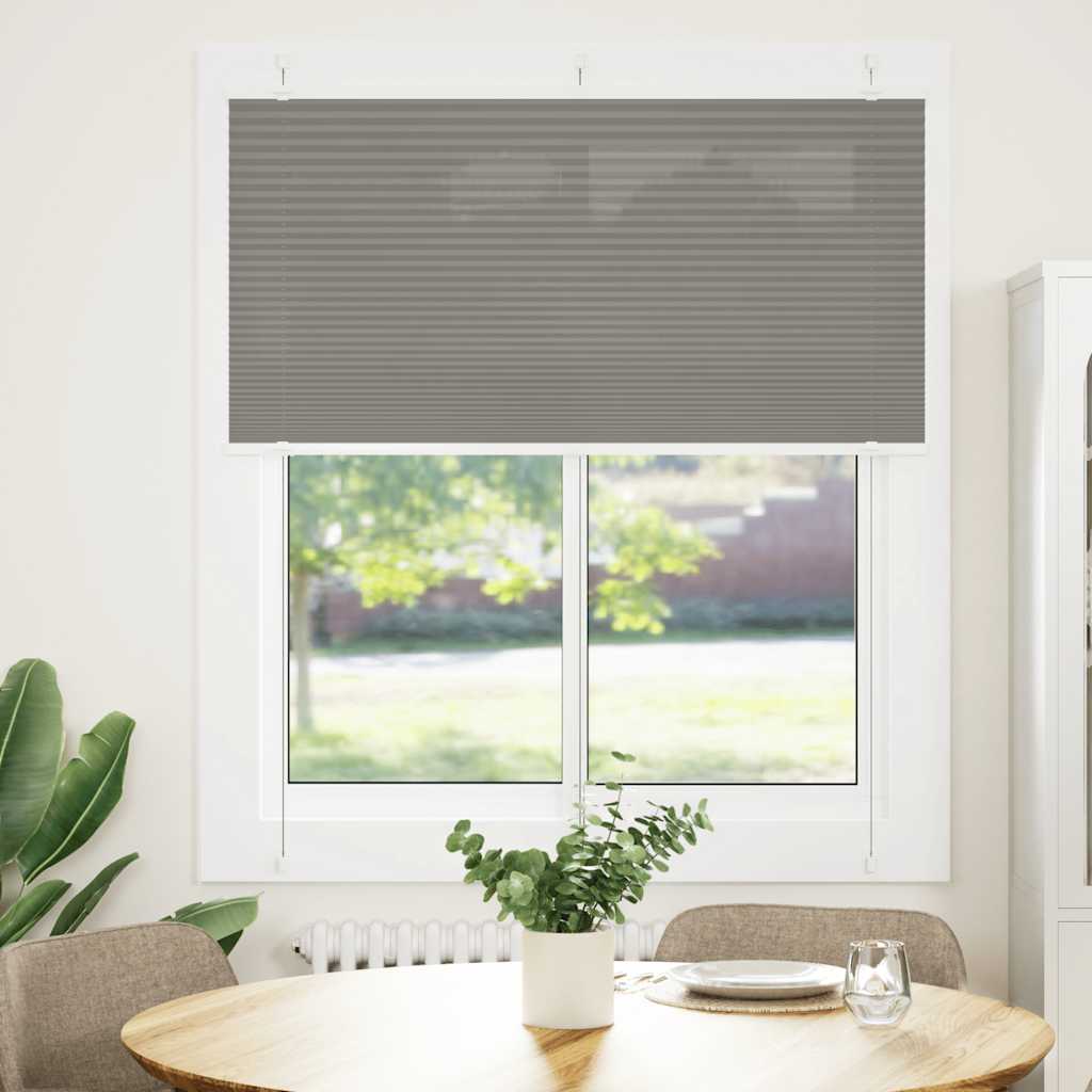 Plissee Anthrazit 120x150 cm Stoffbreite 119,4 cm Polyester