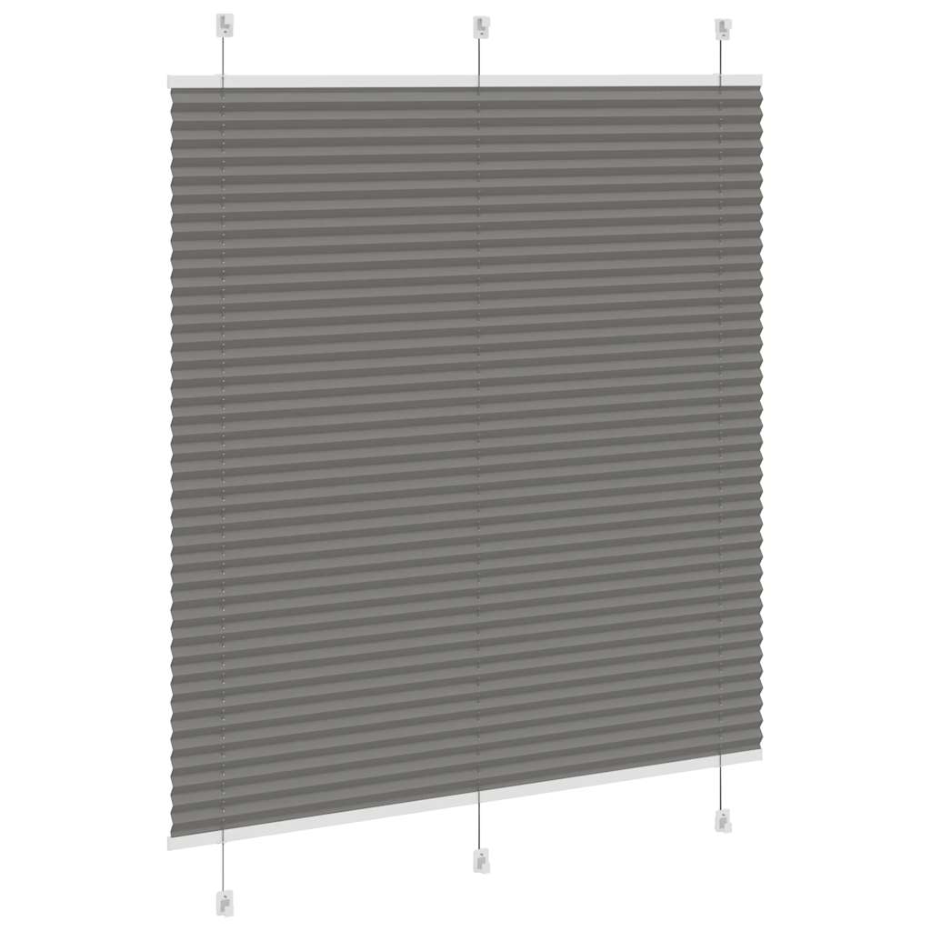 Plissee Anthrazit 120x150 cm Stoffbreite 119,4 cm Polyester