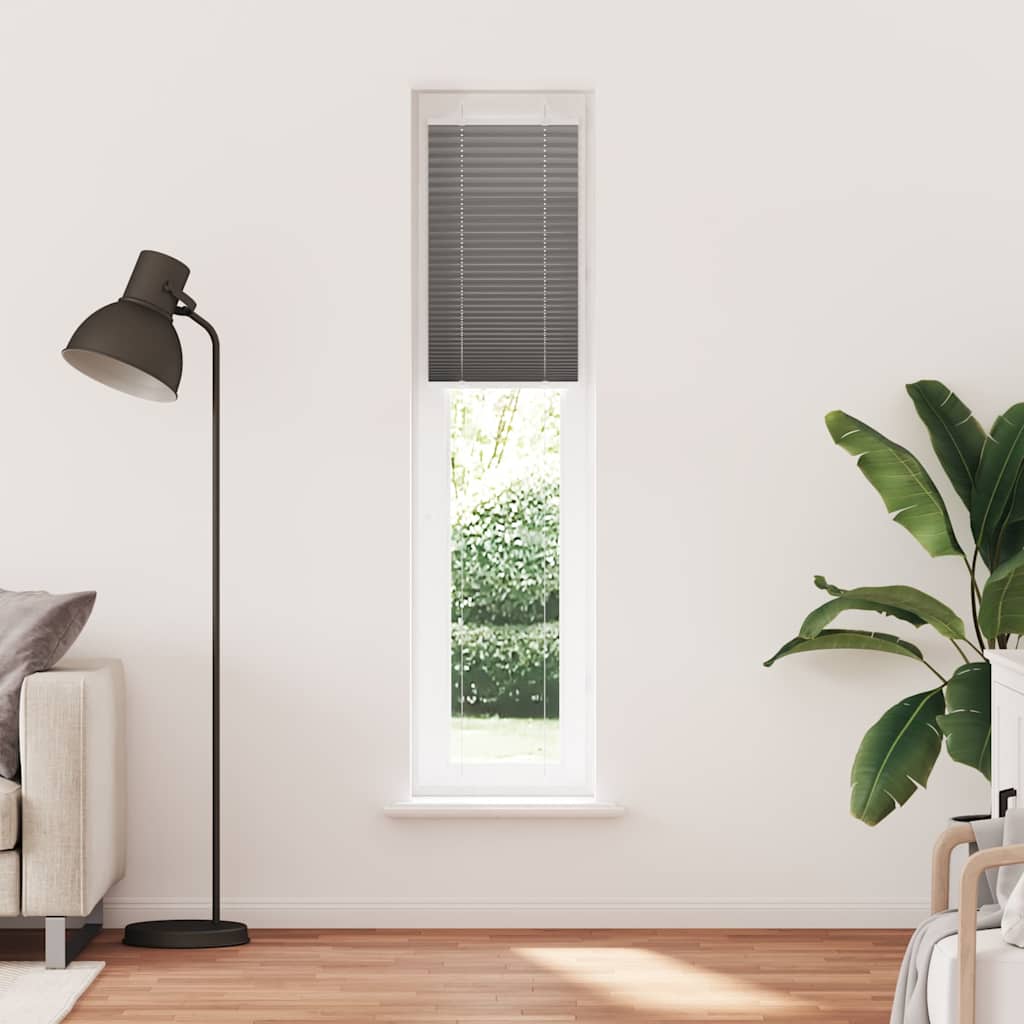 Plissee Anthrazit 50x200 cm Stoffbreite 49,4 cm Polyester