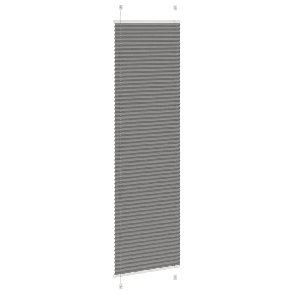 Plissee Anthrazit 55x200 cm Stoffbreite 54,4 cm Polyester