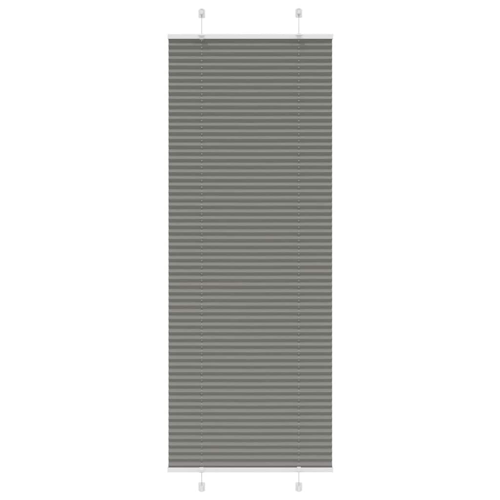 Plissee Anthrazit 80x200 cm Stoffbreite 79,4 cm Polyester