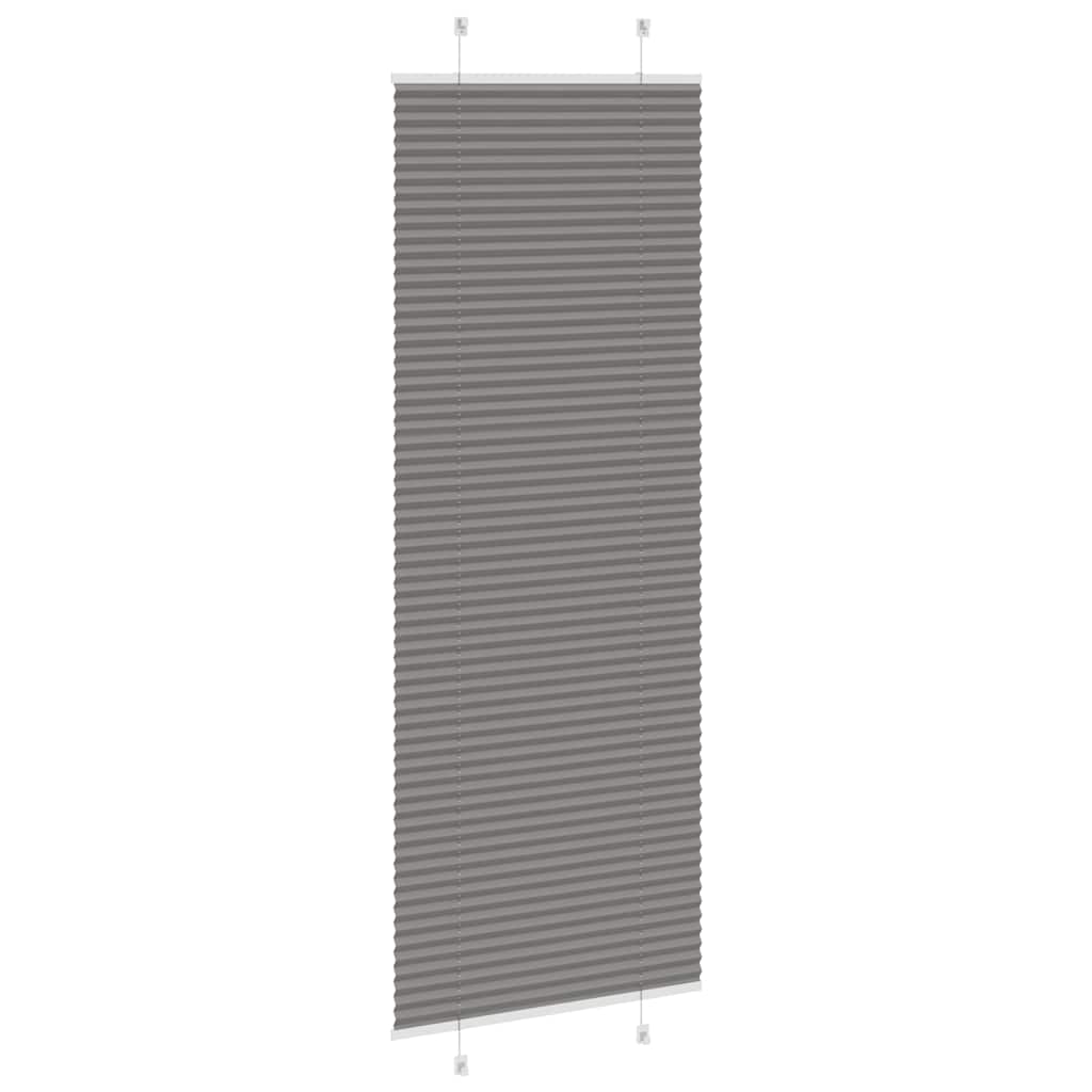 Plissee Anthrazit 80x200 cm Stoffbreite 79,4 cm Polyester