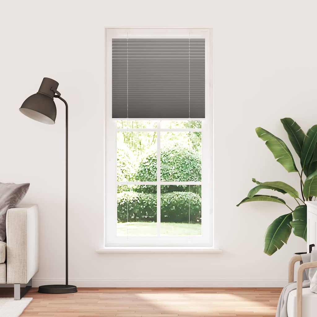 Plissee Anthrazit 85x200 cm Stoffbreite 84,4 cm Polyester