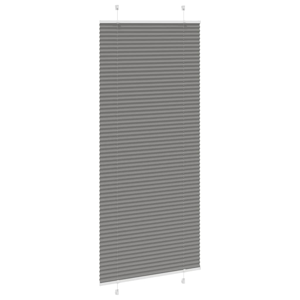 Plissee Anthrazit 85x200 cm Stoffbreite 84,4 cm Polyester