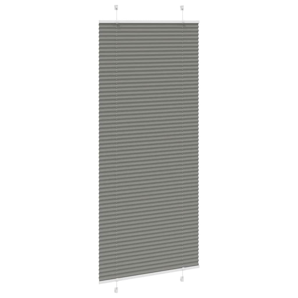 Plissee Anthrazit 95x200 cm Stoffbreite 94,4 cm Polyester