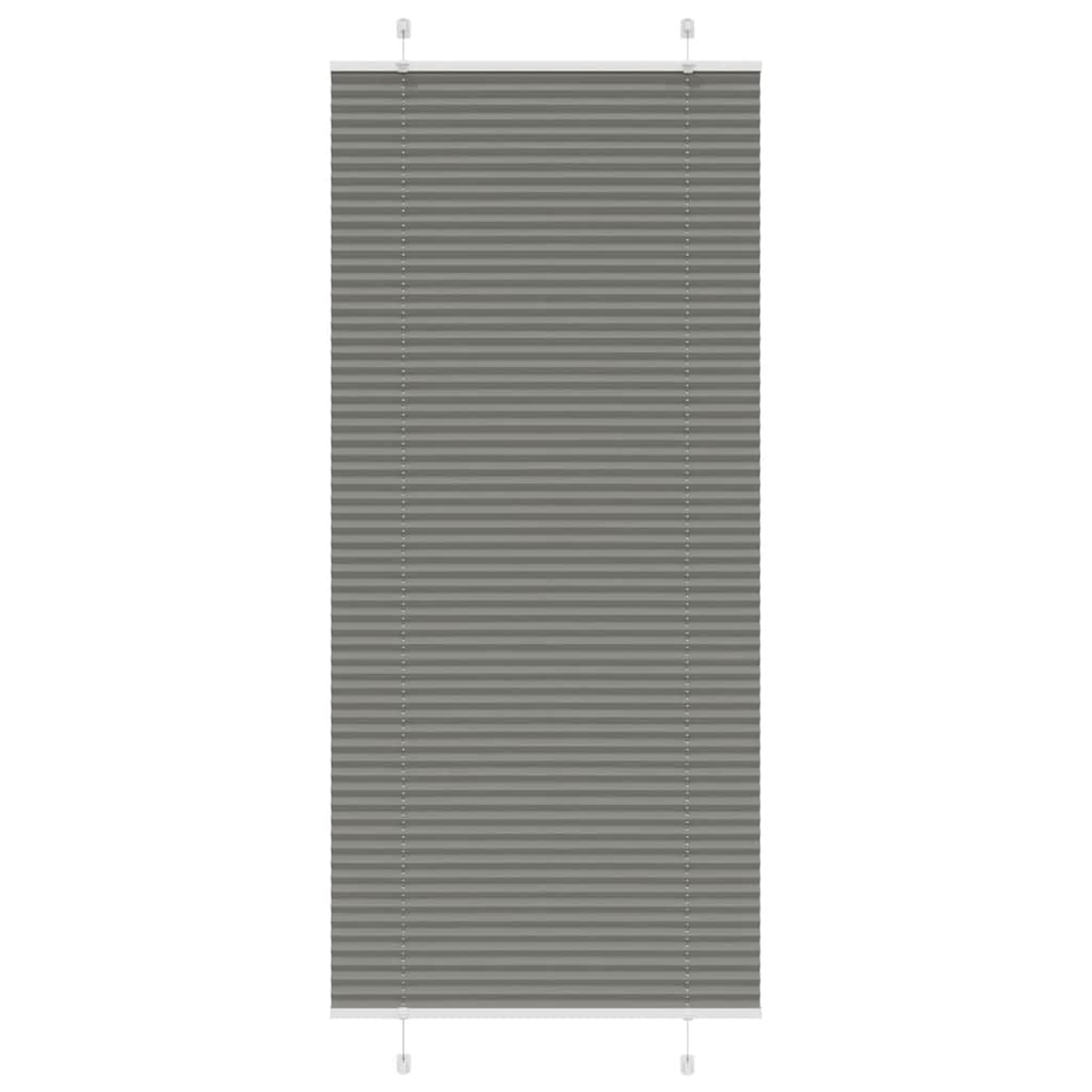 Plissee Anthrazit 100x200 cm Stoffbreite 99,4 cm Polyester