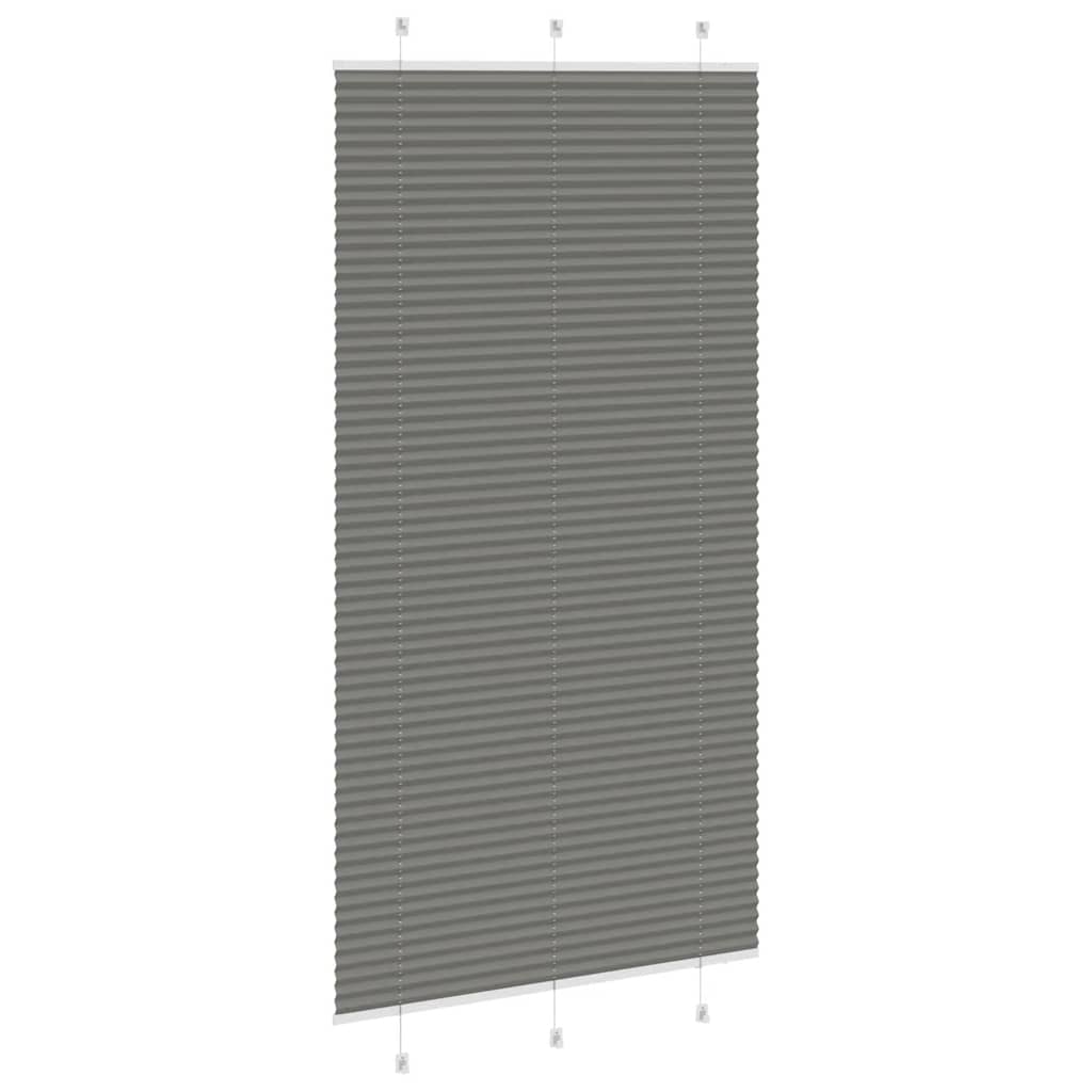 Plissee Anthrazit 105x200 cm Stoffbreite 104,4 cm Polyester
