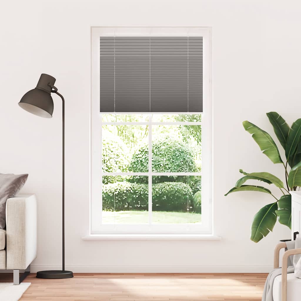 Plissee Anthrazit 110x200 cm Stoffbreite 109,4 cm Polyester