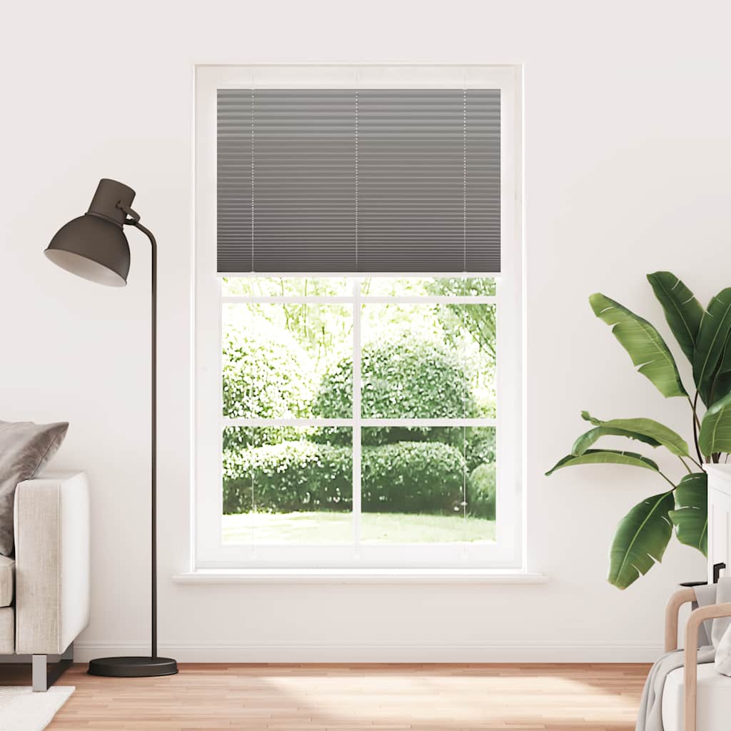Plissee Anthrazit 120x200 cm Stoffbreite 119,4 cm Polyester