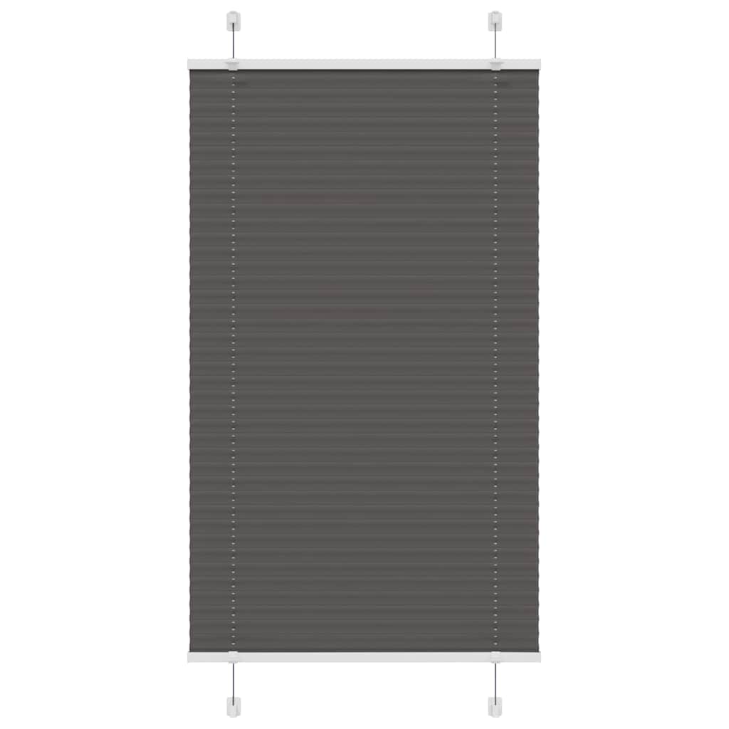 Plissee Schwarz 75x100 cm Stoffbreite 74,4 cm Polyester
