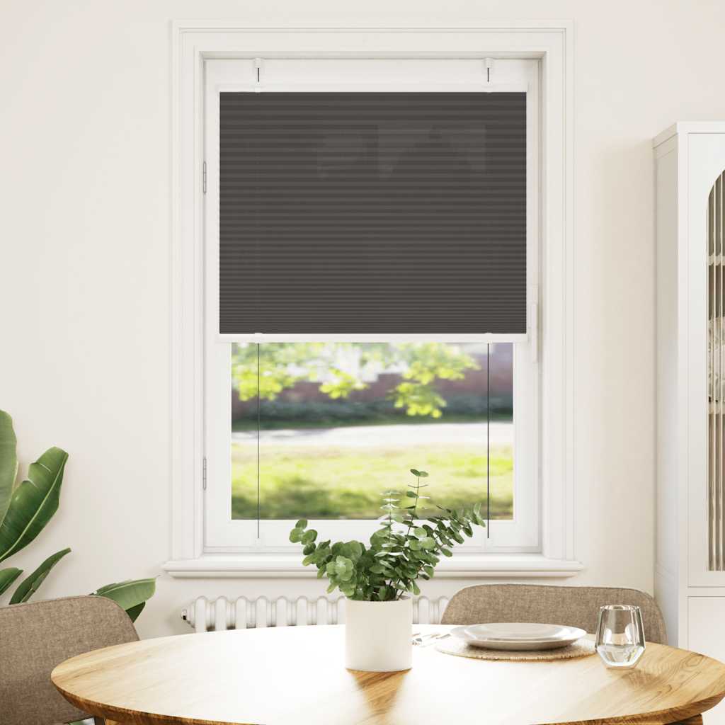 Plissee Schwarz 75x100 cm Stoffbreite 74,4 cm Polyester