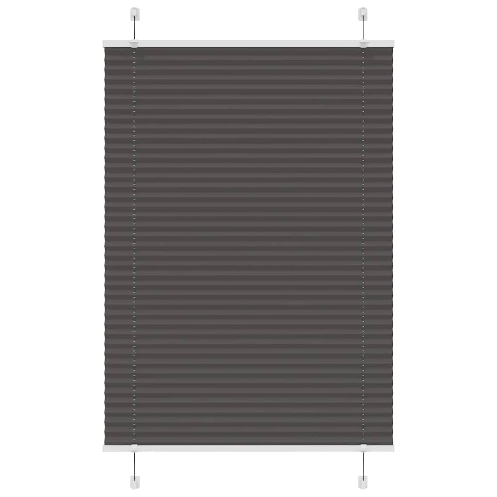 Plissee Schwarz 85x100 cm Stoffbreite 84,4 cm Polyester