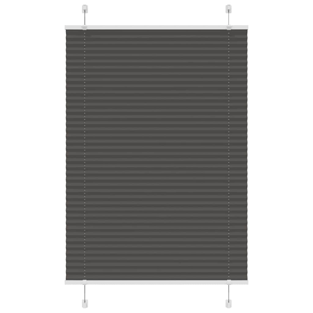 Plissee Schwarz 95x100 cm Stoffbreite 94,4 cm Polyester
