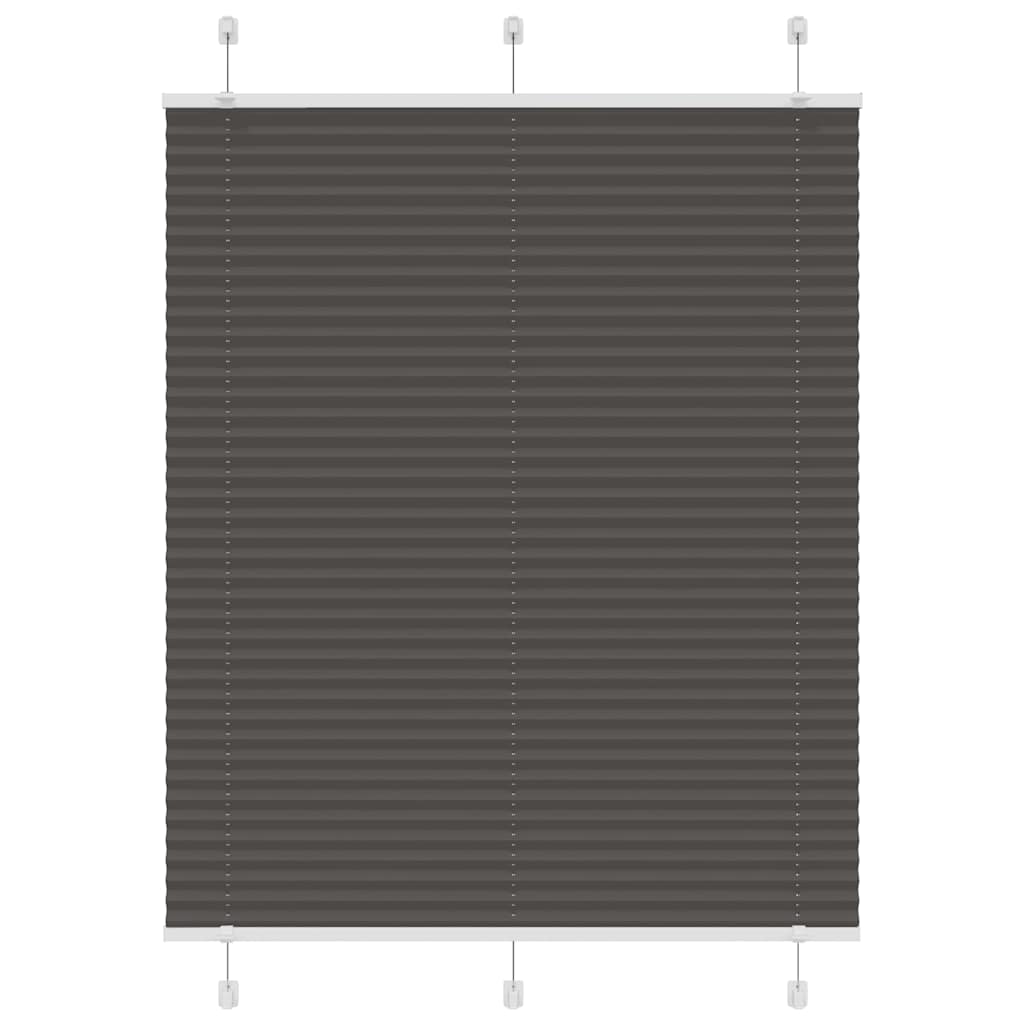 Plissee Schwarz 105x100 cm Stoffbreite 104,4 cm Polyester