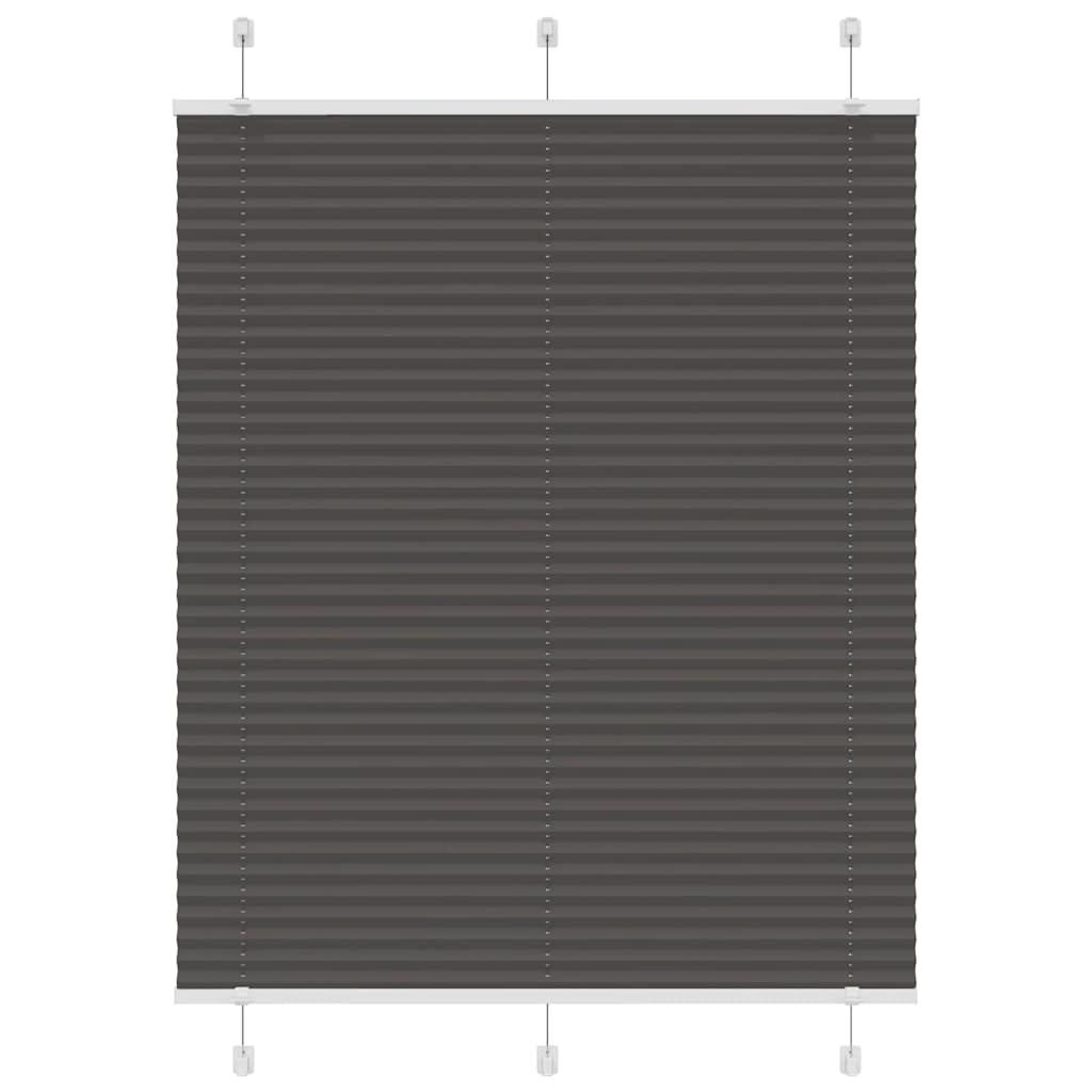 Plissee Schwarz 110x100 cm Stoffbreite 109,4 cm Polyester