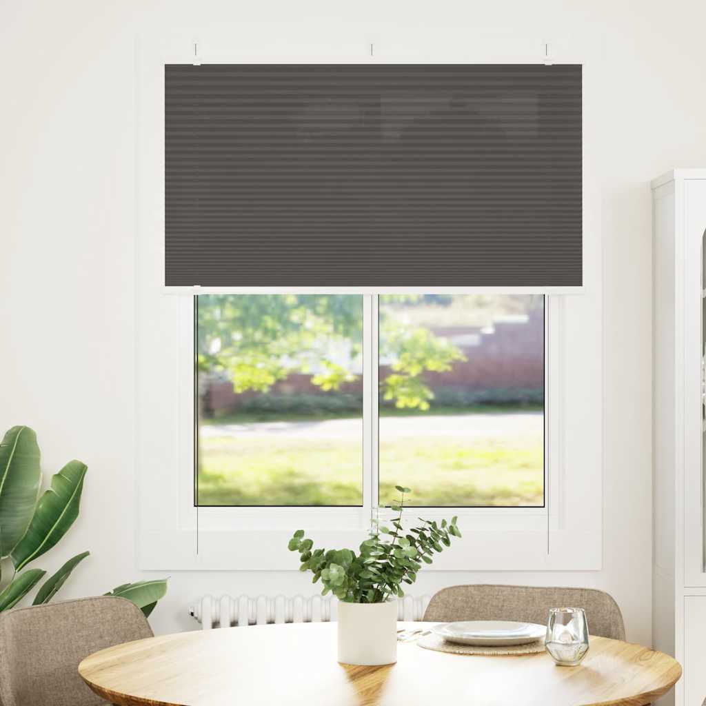 Plissee Schwarz 110x100 cm Stoffbreite 109,4 cm Polyester