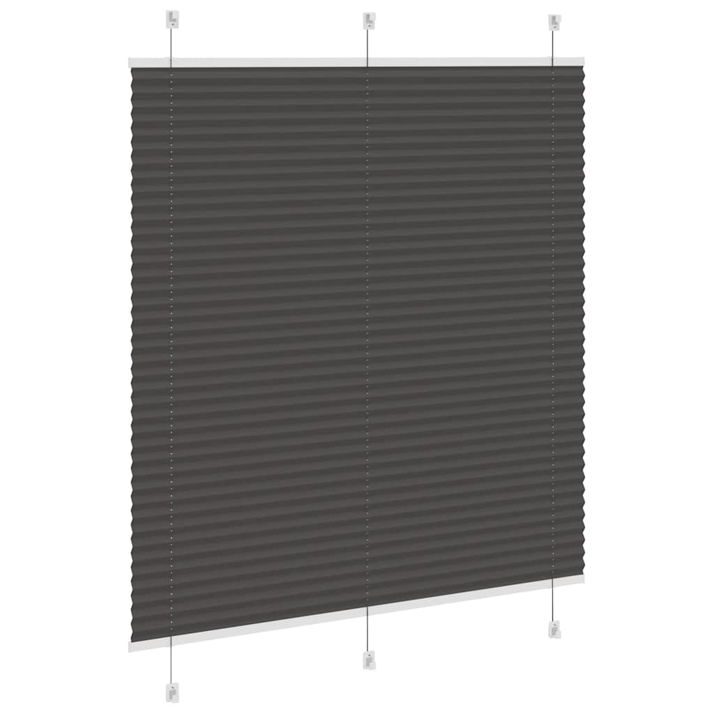 Plissee Schwarz 120x100 cm Stoffbreite 119,4 cm Polyester