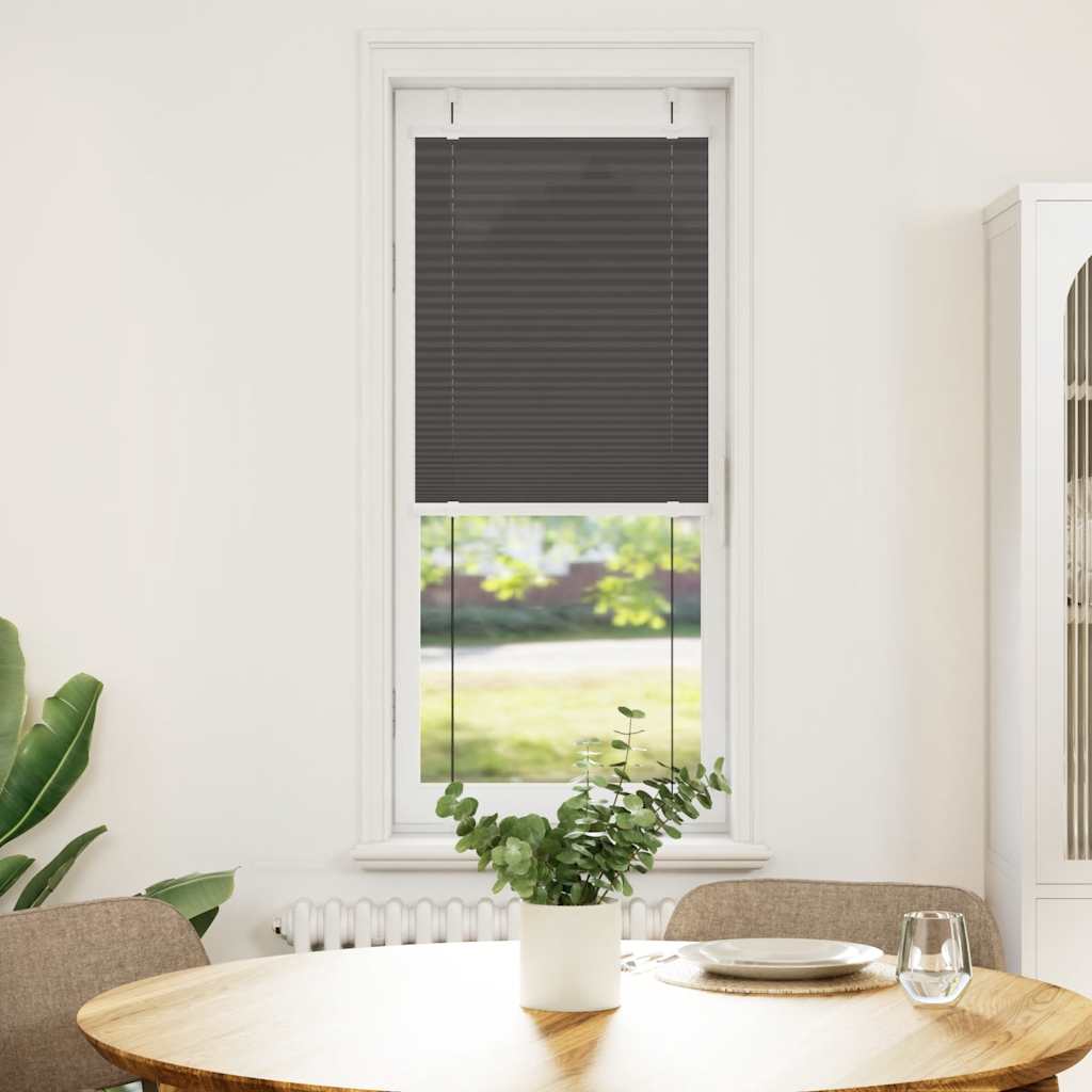 Plissee Schwarz 50x150 cm Stoffbreite 49,4 cm Polyester