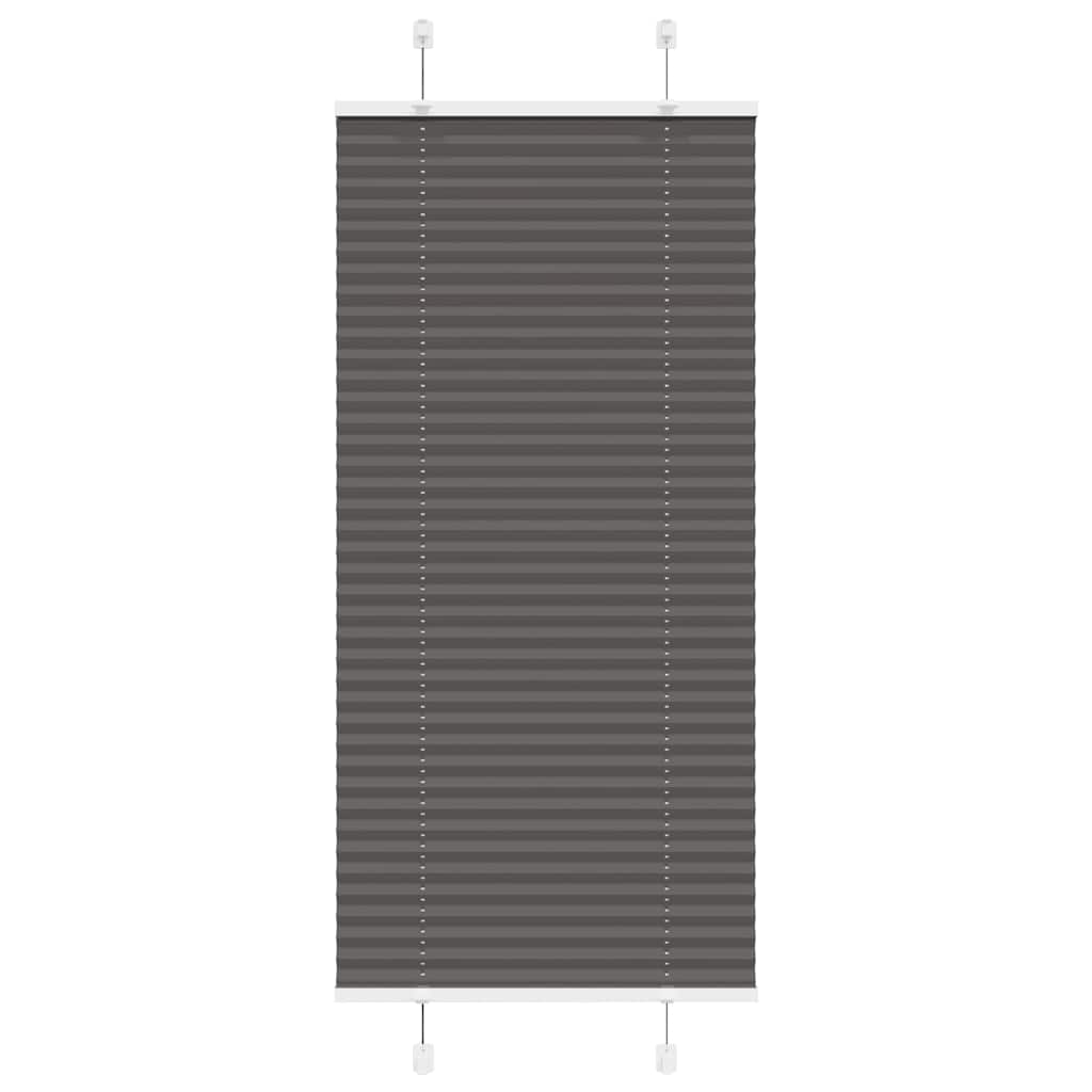 Plissee Schwarz 55x150 cm Stoffbreite 54,4 cm Polyester