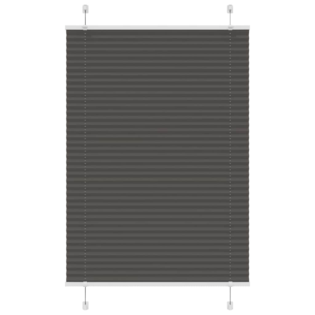 Plissee Schwarz 85x150 cm Stoffbreite 84,4 cm Polyester