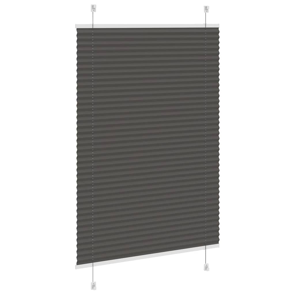 Plissee Schwarz 90x150 cm Stoffbreite 89,4 cm Polyester