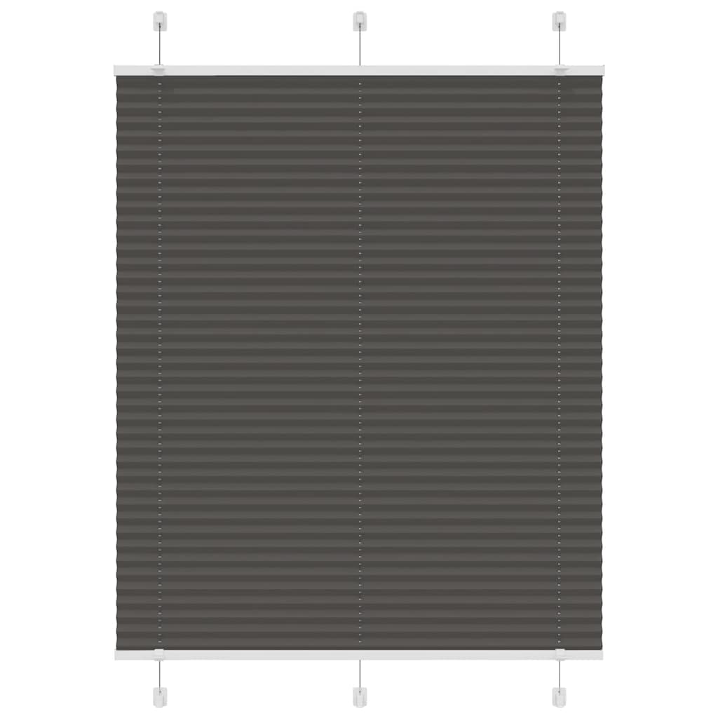 Plissee Schwarz 110x150 cm Stoffbreite 109,4 cm Polyester