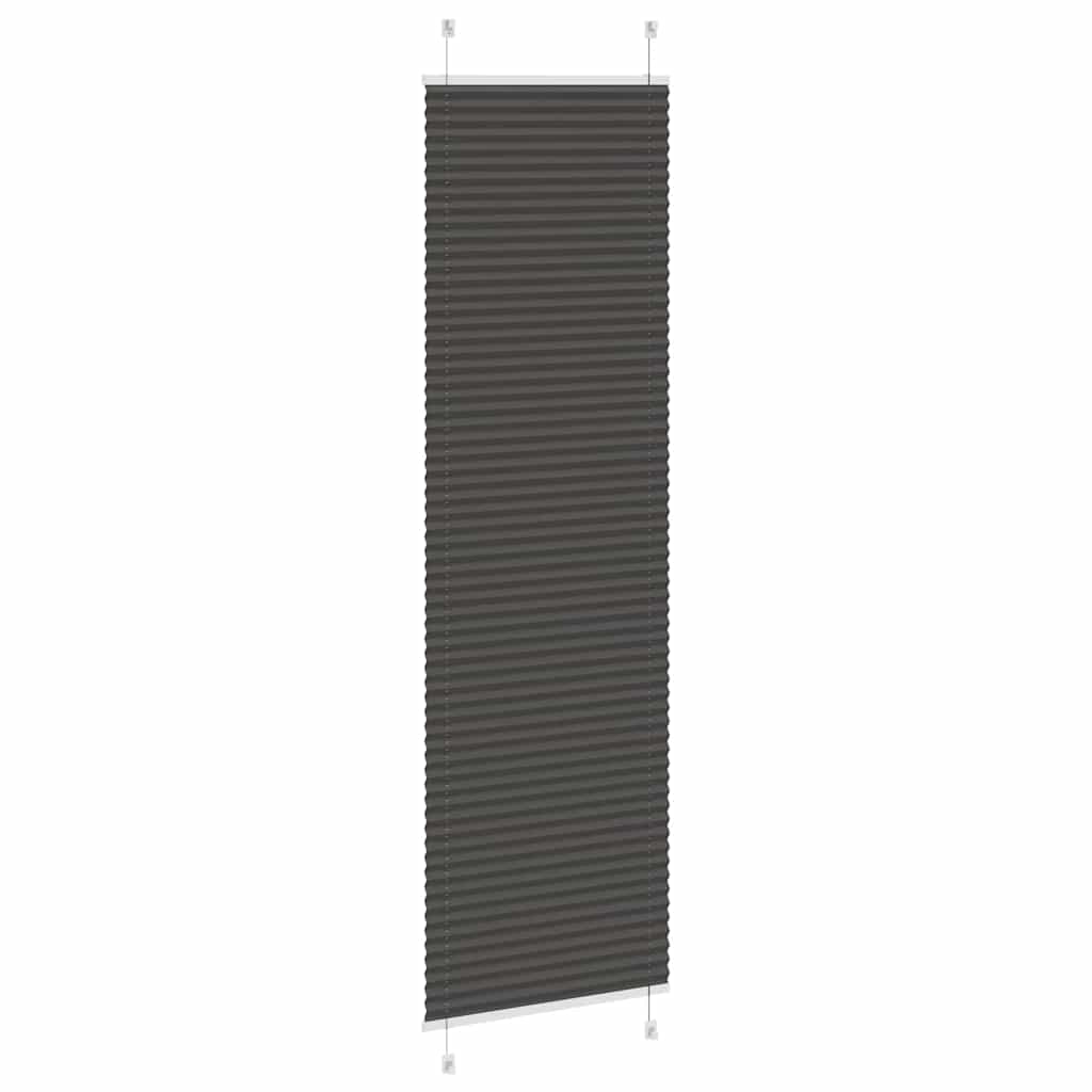 Plissee Schwarz 60x200 cm Stoffbreite 59,4 cm Polyester