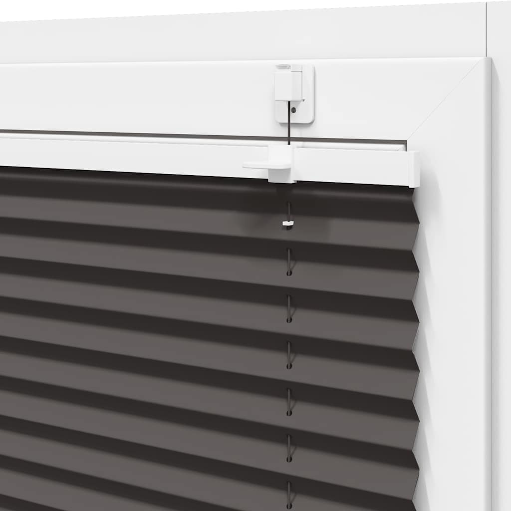 Plissee Schwarz 60x200 cm Stoffbreite 59,4 cm Polyester