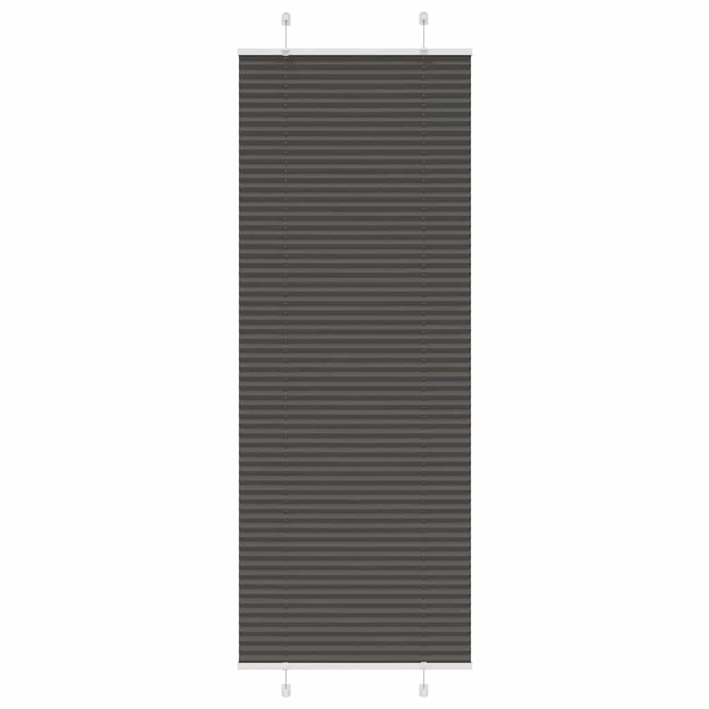 Plissee Schwarz 70x200 cm Stoffbreite 69,4 cm Polyester