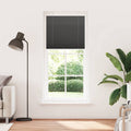 Plissee Schwarz 85x200 cm Stoffbreite 84,4 cm Polyester