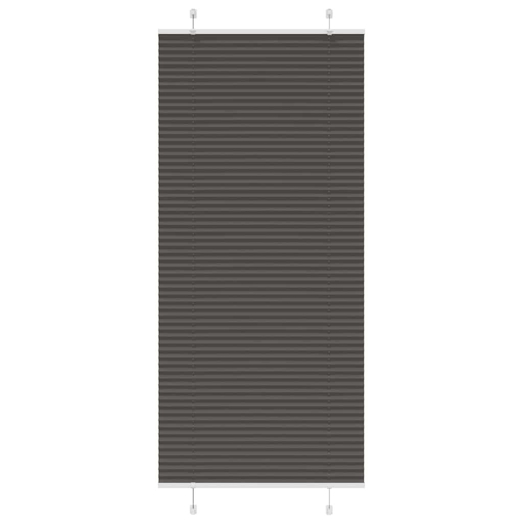 Plissee Schwarz 90x200 cm Stoffbreite 89,4 cm Polyester