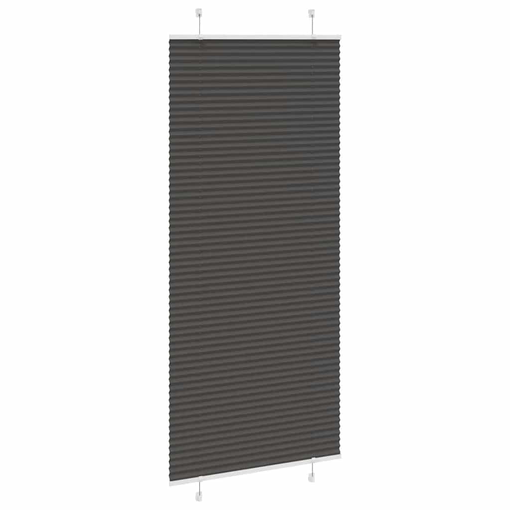 Plissee Schwarz 90x200 cm Stoffbreite 89,4 cm Polyester