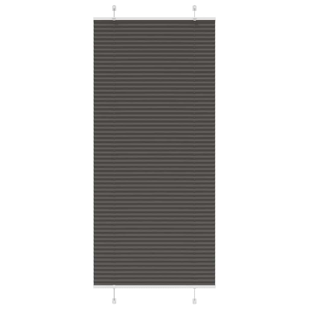 Plissee Schwarz 100x200 cm Stoffbreite 99,4 cm Polyester
