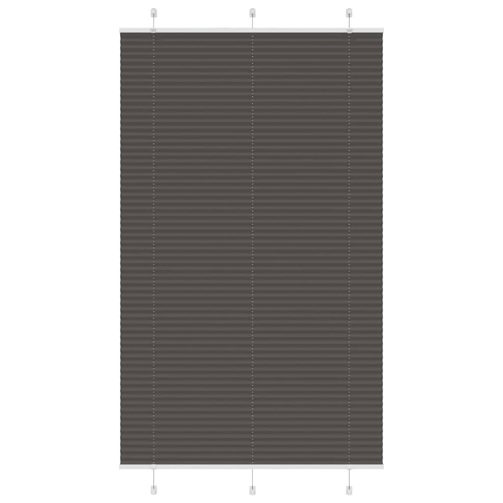 Plissee Schwarz 115x200 cm Stoffbreite 114,4 cm Polyester