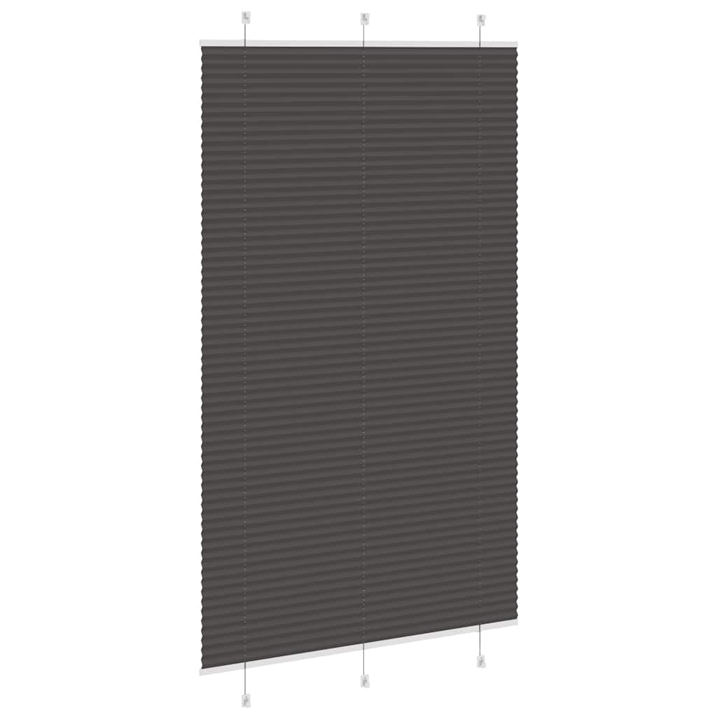 Plissee Schwarz 115x200 cm Stoffbreite 114,4 cm Polyester